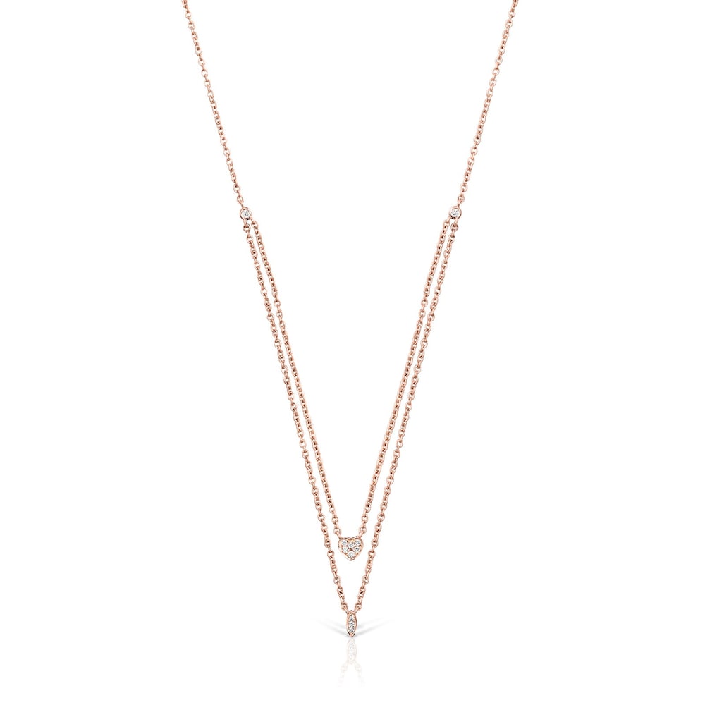 Rose Gold TOUS Les Classiques Necklace with Diamonds 0,08ct image number 0
