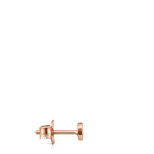 Rose Gold Les Classiques heart Earring with Diamonds