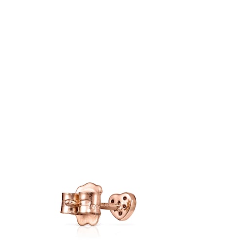 Rose Gold Les Classiques heart Earring with Diamonds