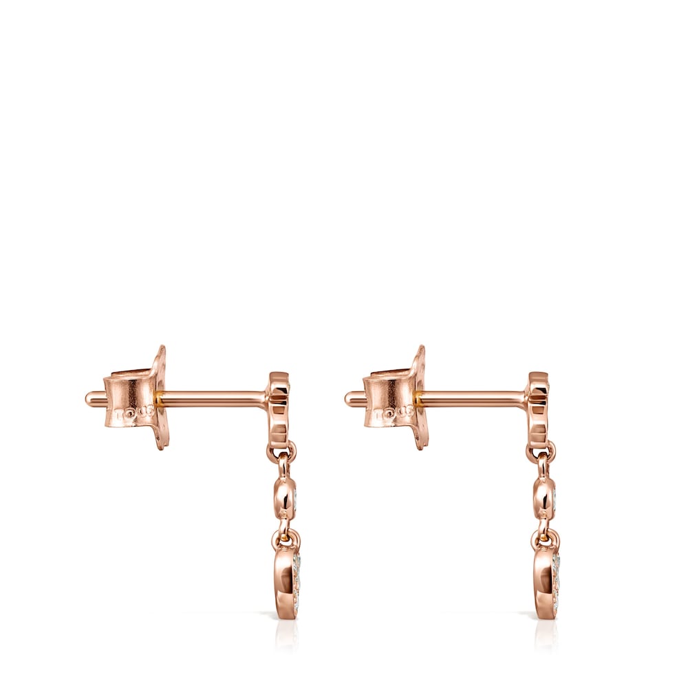Short rose Gold Les Classiques Earrings with Diamonds image number 1
