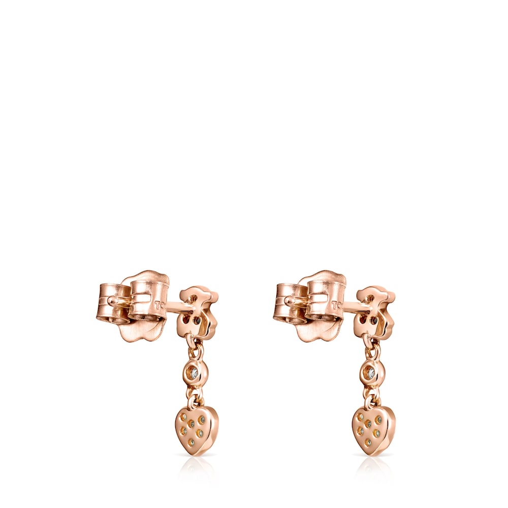 Short rose Gold Les Classiques Earrings with Diamonds image number 2