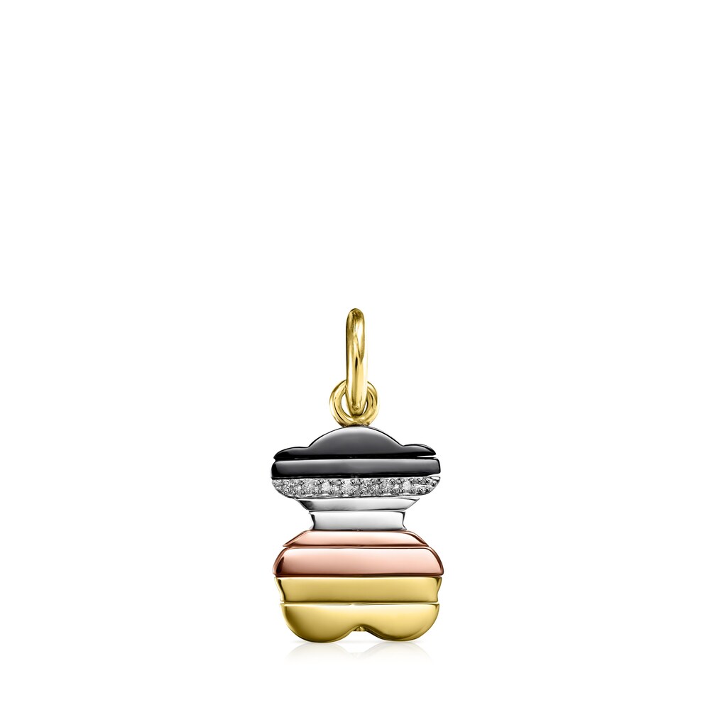 Small Swing Pendant in 18K Solid Gold and Diamonds - Limited Edition