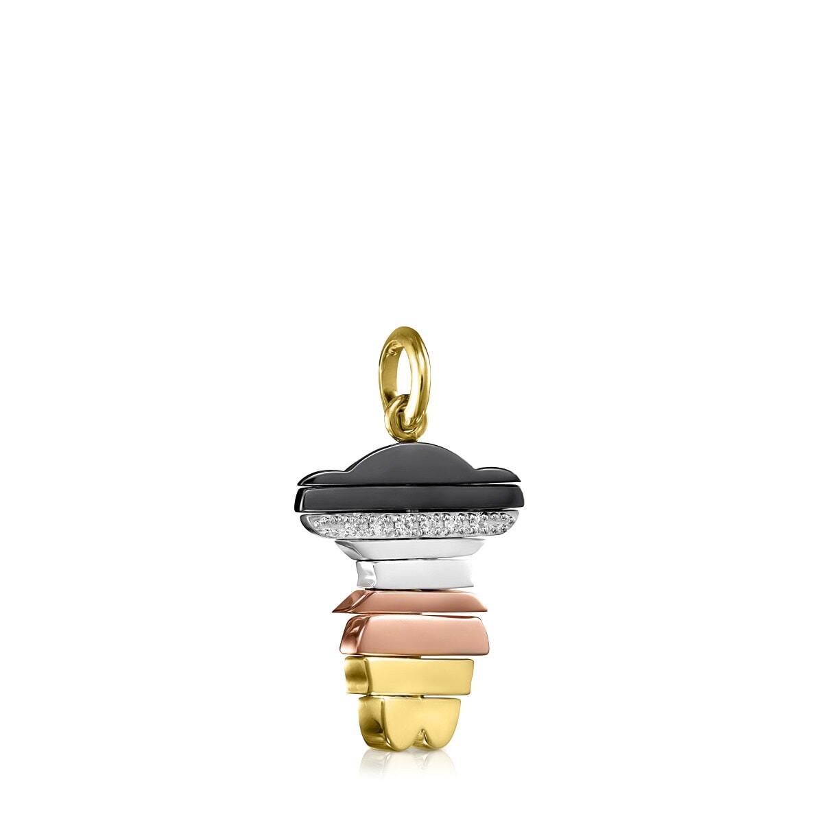 Large Swing Pendant in Gold and Diamonds - Limited Edition