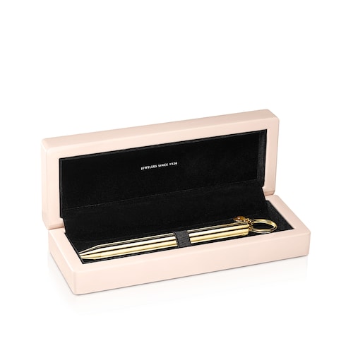 Kugelschreiber Hold aus goldenem IP-Stahl