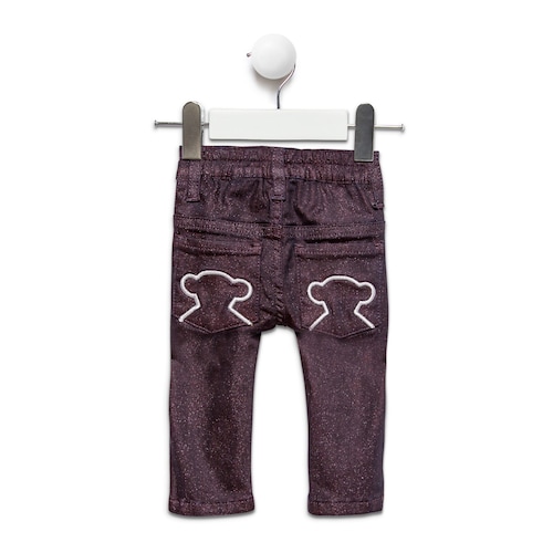 Calças justas glitter Pant Grená