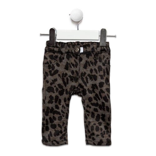 Calças justas Animal Print Pant Preto