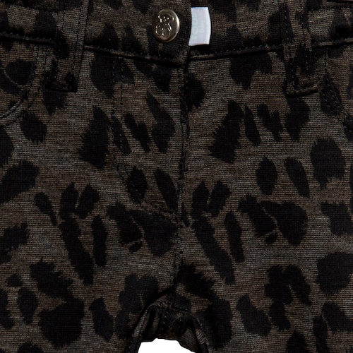 Calças justas Animal Print Pant Preto