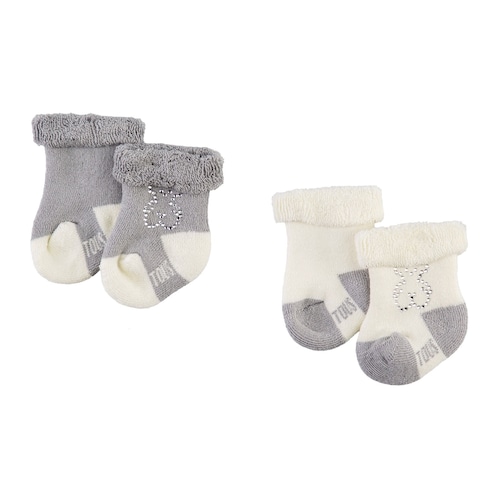 Conjunto de peúgas Urso strass Sweet Socks Cinzento