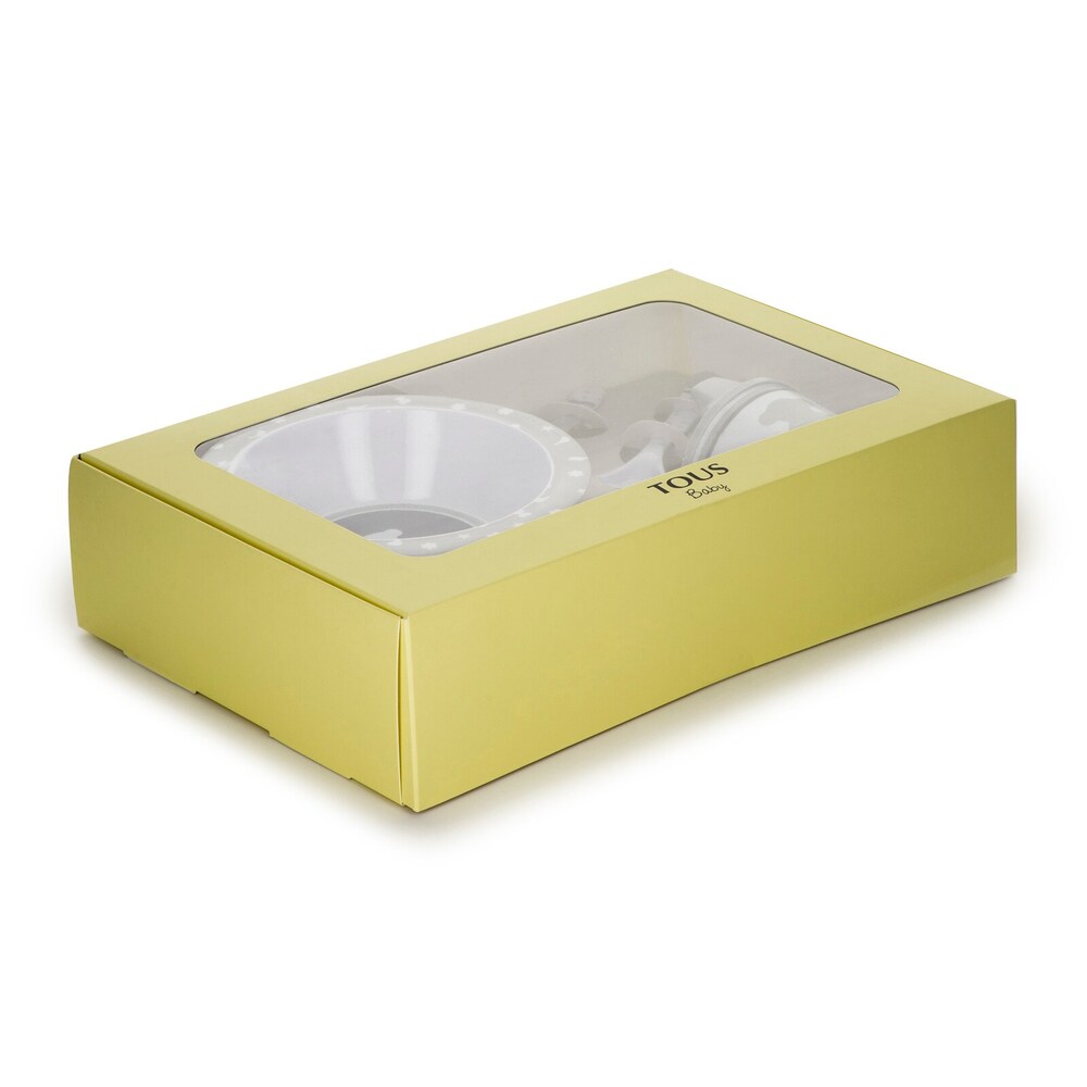 Vajilla de beb&eacute; Bear Gris