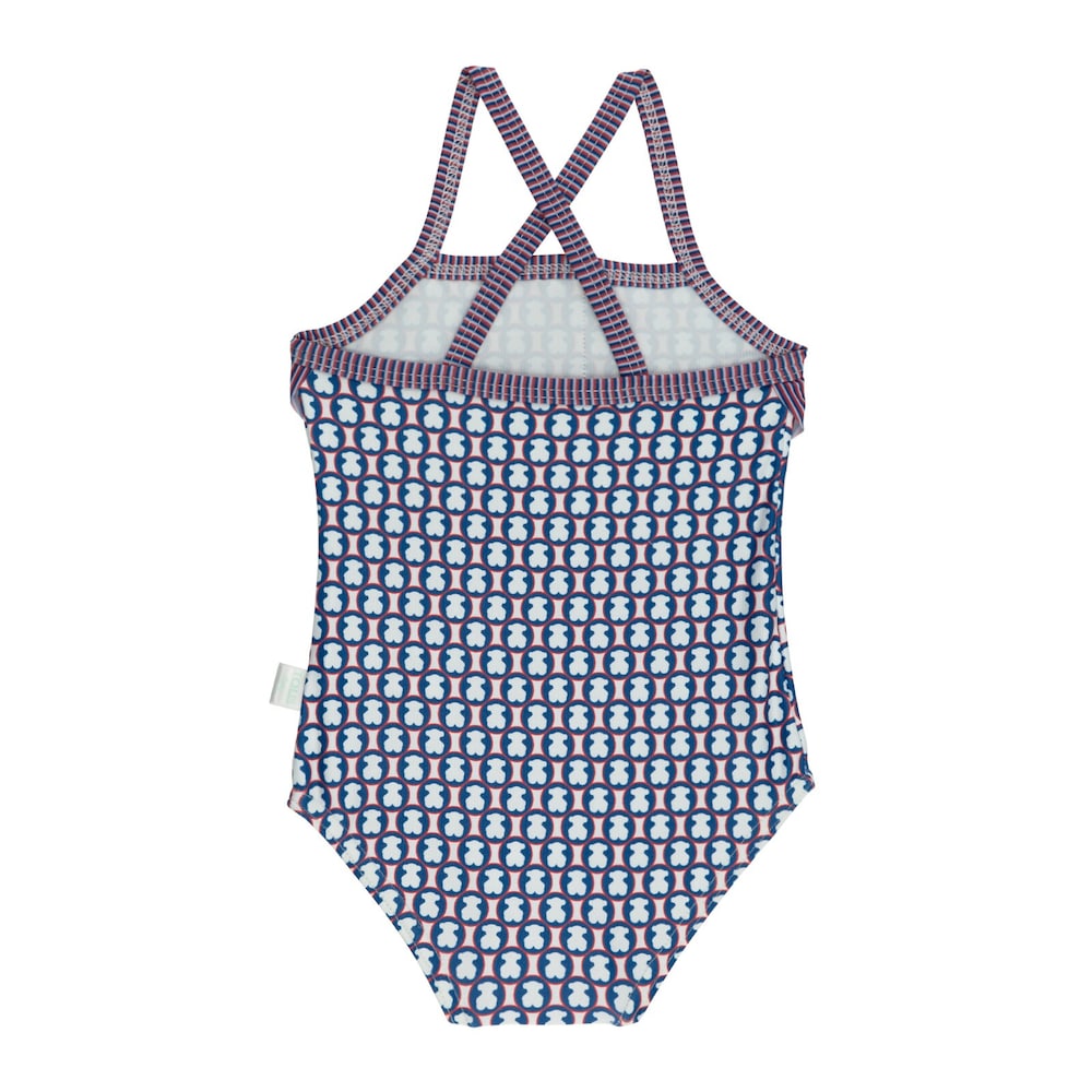 Fato de banho com folhos Circle Bears Azul Marinho