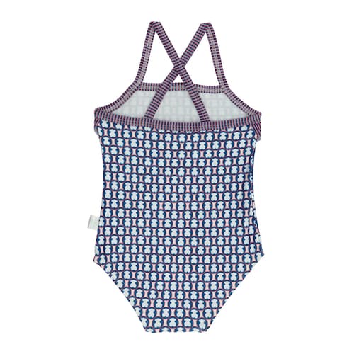 Fato de banho com folhos Circle Bears Azul Marinho