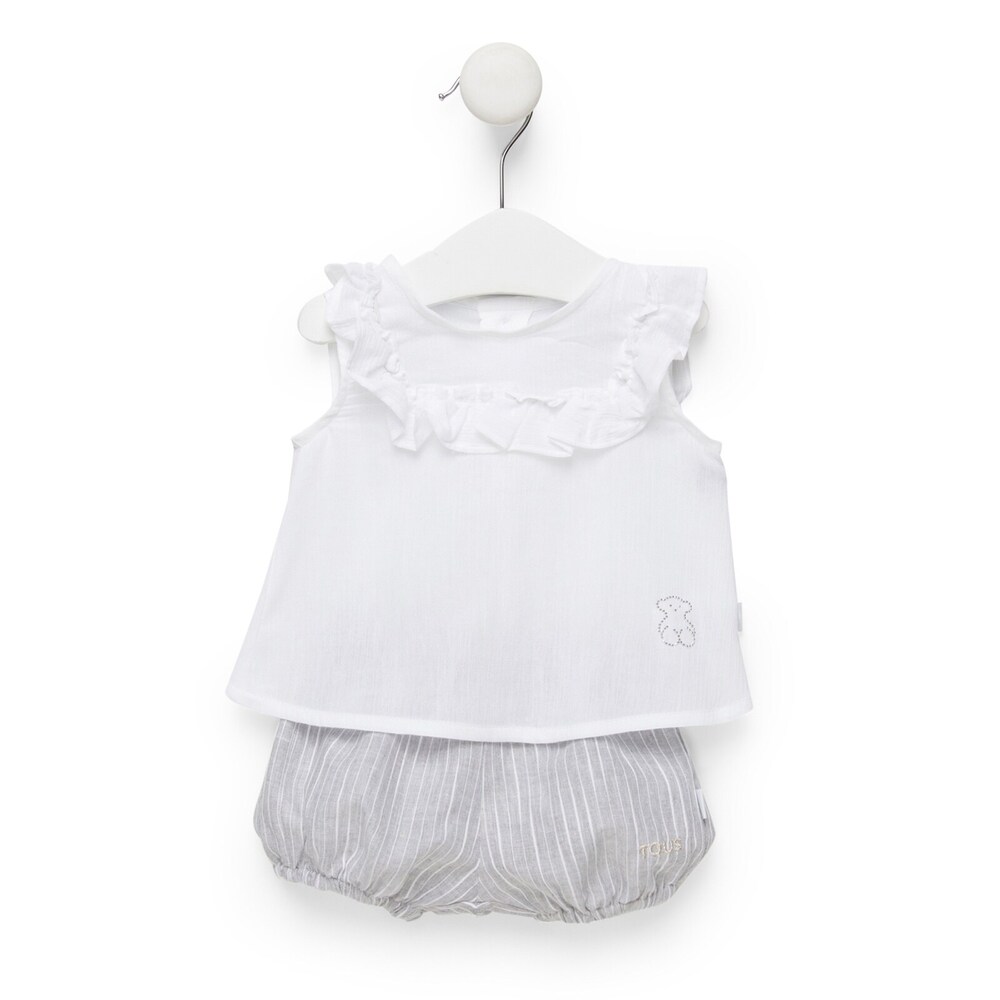 Conjunto blusa y short Classic Gris
