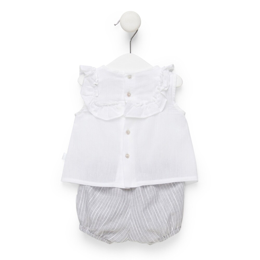 Conjunto blusa y short Classic Gris