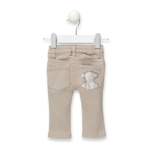 Cal&ccedil;as apertadas menina Pant bege