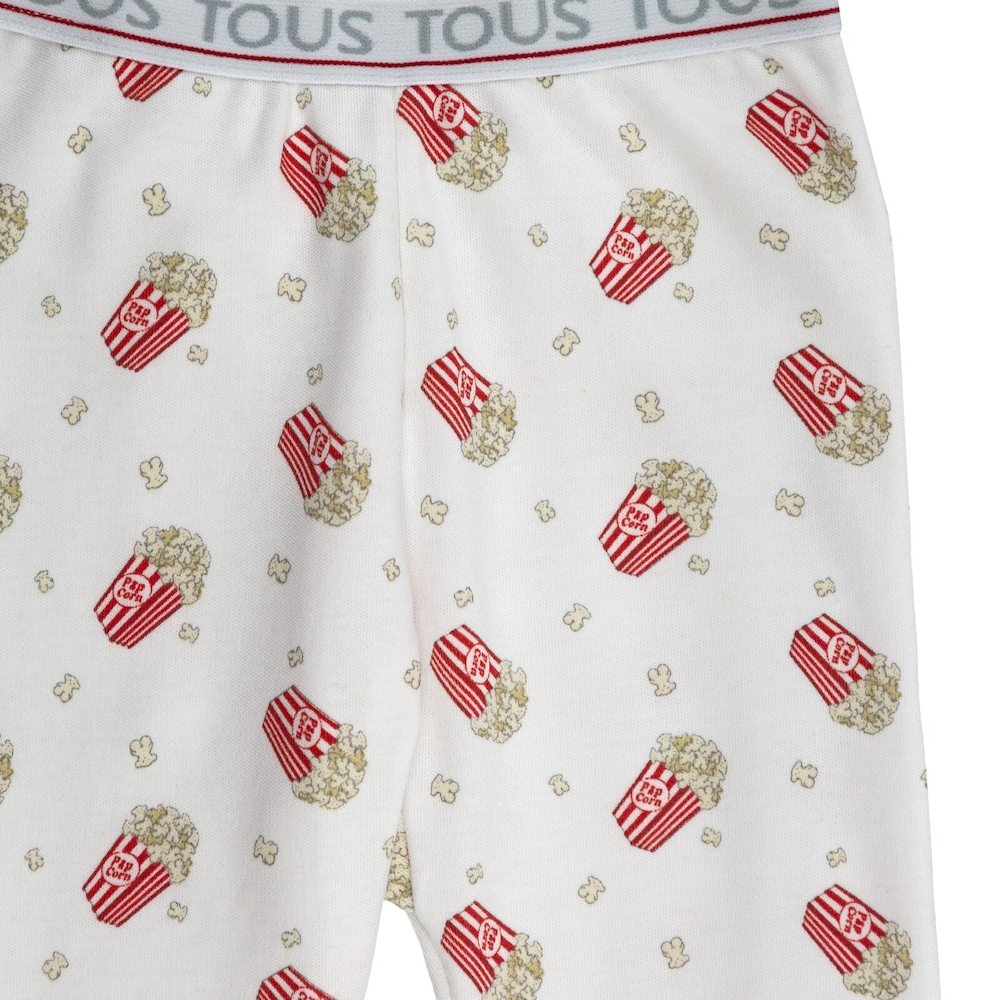 Pijama Party Pop Corn  azul celeste