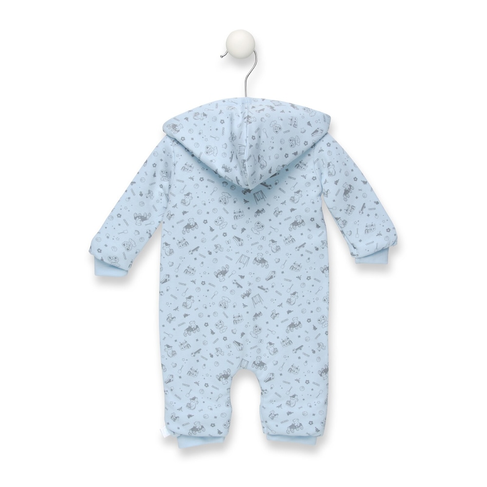 Macac&atilde;o de inverno com capuz Playground Boy azul celeste