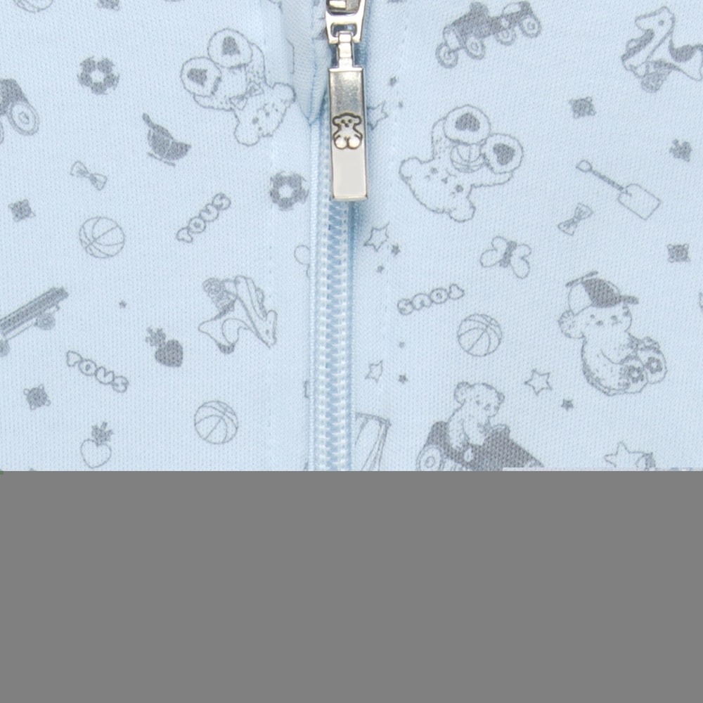 Macac&atilde;o de inverno com capuz Playground Boy azul celeste