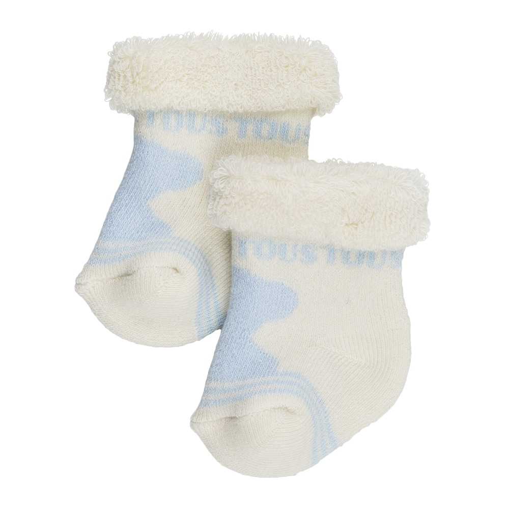 Conjunto de pe&uacute;gas urso Sweet Socks azul celeste