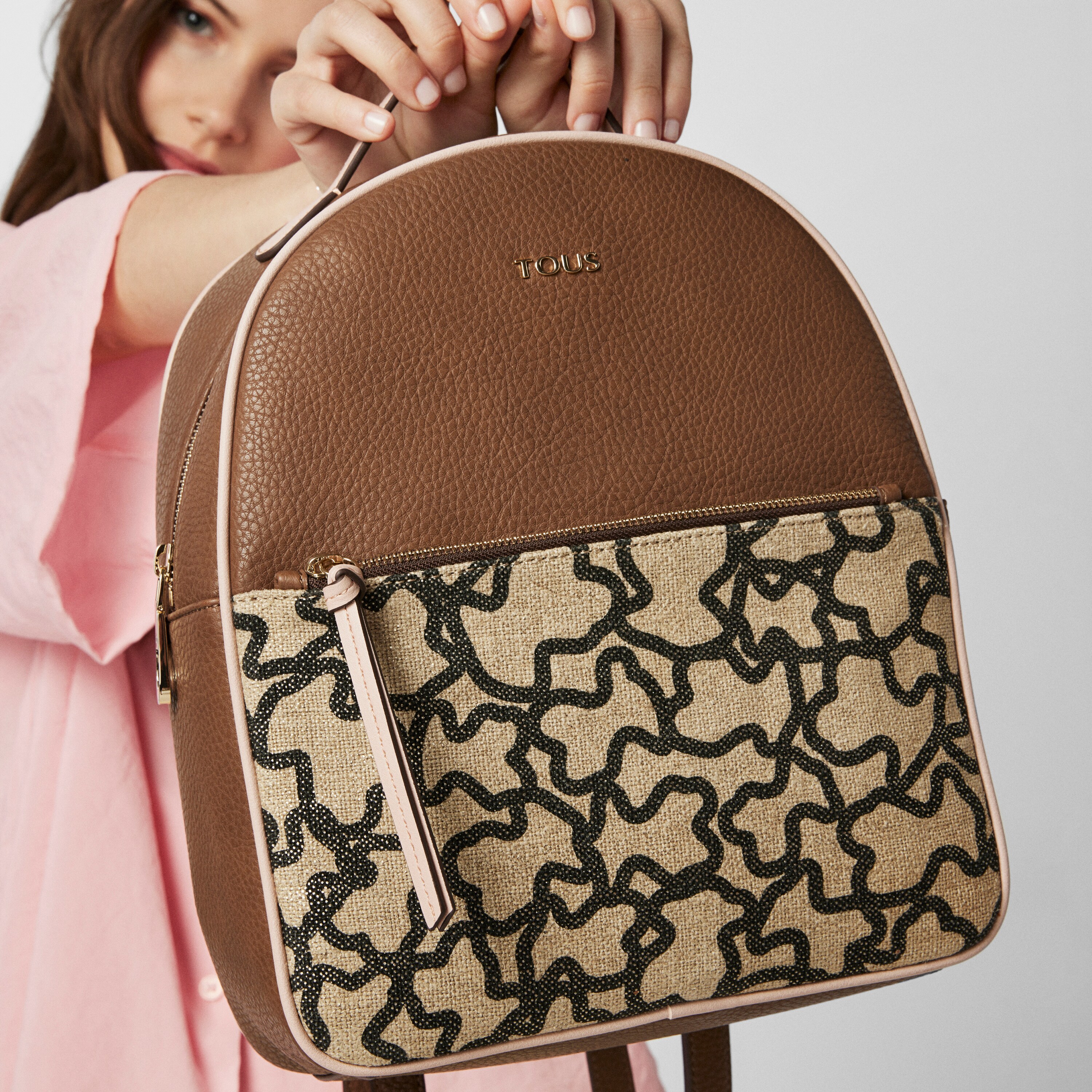 Medium brown-pink Elice New Backpack | TOUS