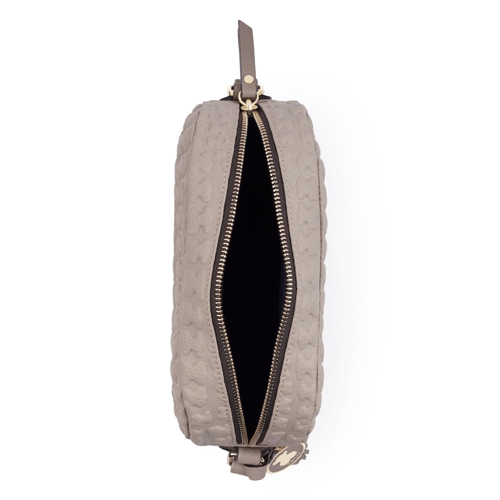 Bandolera Sherton de Piel en color topo