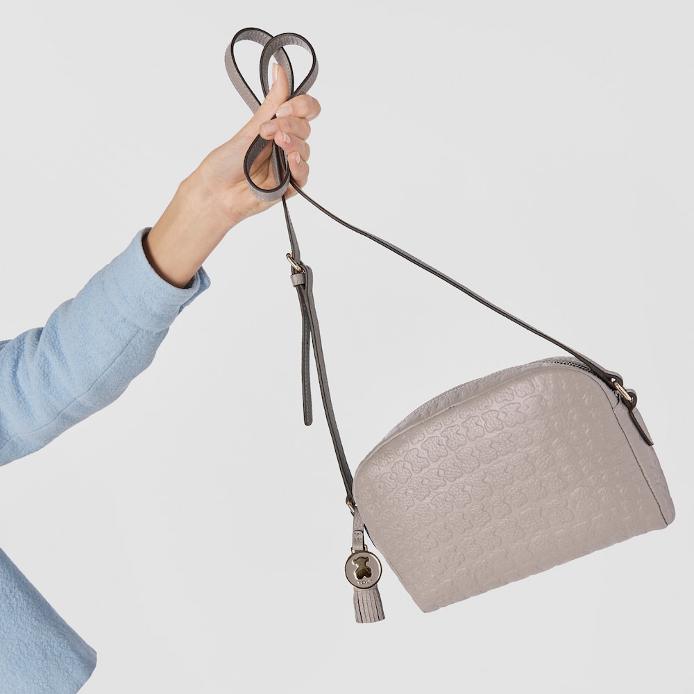 Taupe colored Leather Sherton Crossbody bag image number 6