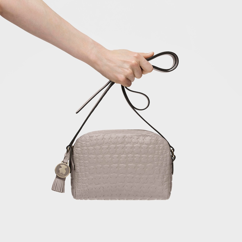 Taupe colored Leather Sherton Crossbody bag image number 7