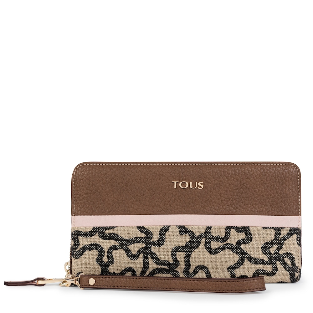 Carteira grande Elice New na cor castanha-rosa