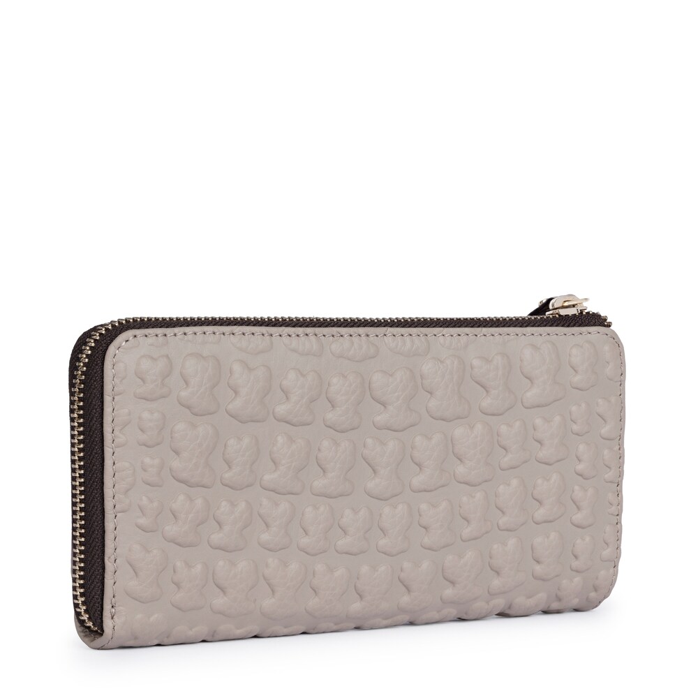 Carteira m&eacute;dia&nbsp;Sherton em Pele na cor toupeira