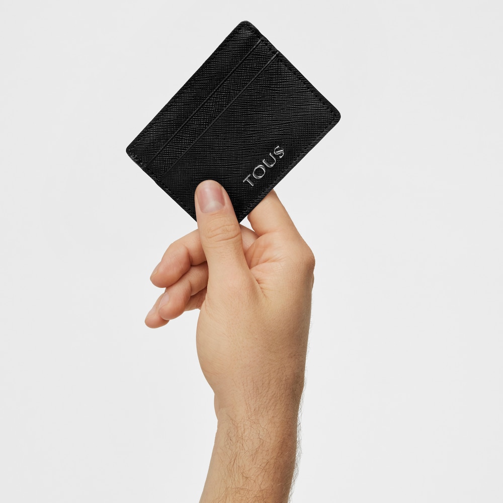 Black Leather New Berlin Cardholder image number 3
