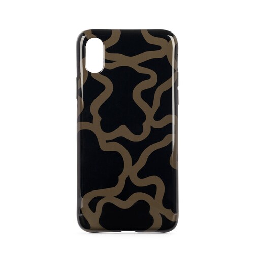 Funda de m&oacute;vil iPhone X Kaos en color negro-camel