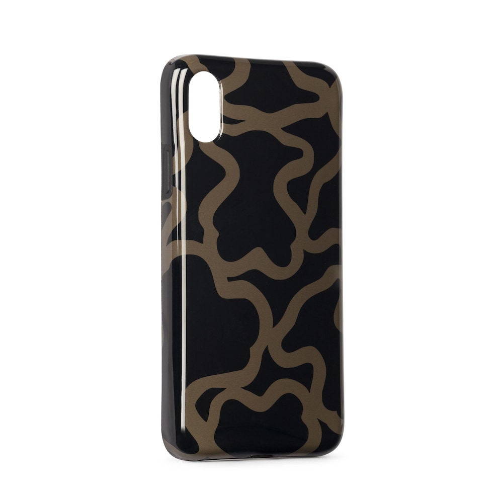 Funda de m&oacute;vil iPhone X Kaos en color negro-camel