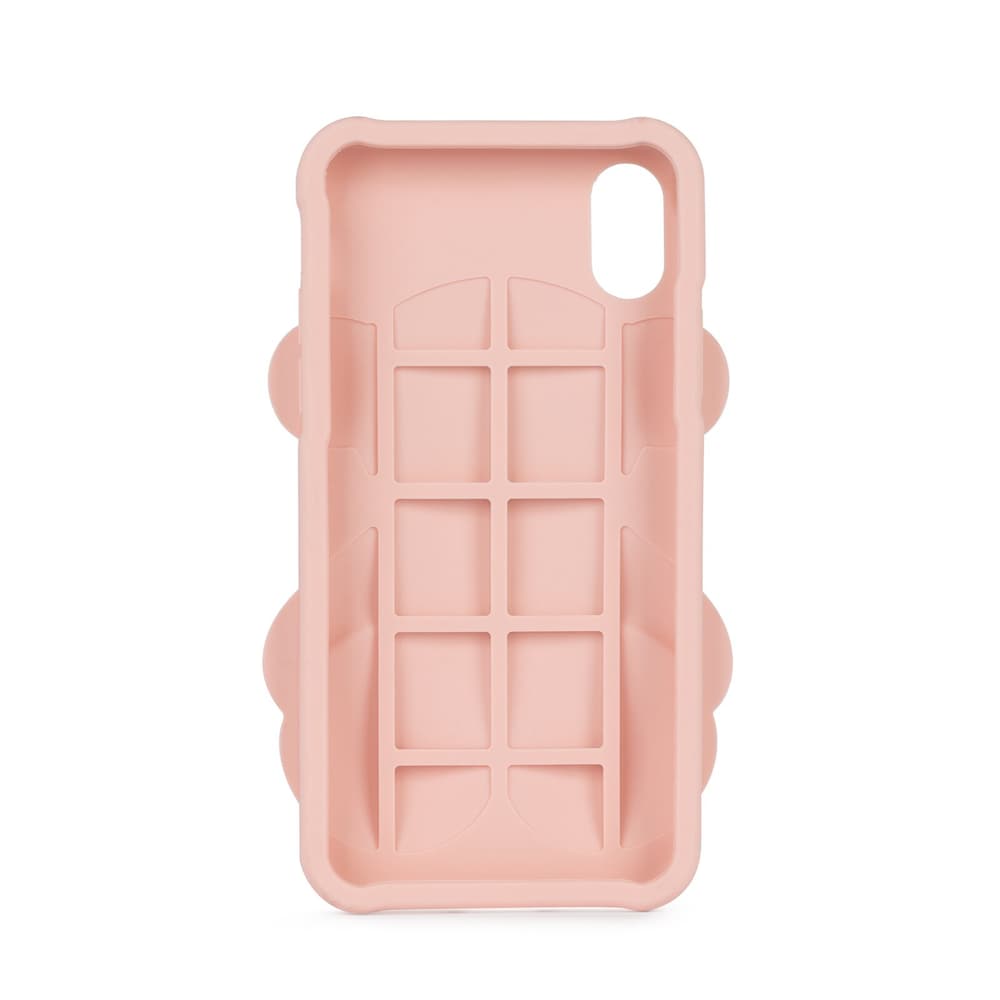 Funda de m&oacute;vil iPhone X Rubber Bear en color rosa 