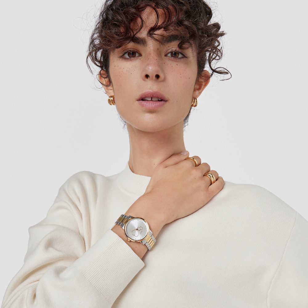 Two-tone gold-colored IP-Steel Bear Time Watch Two-tone gold-colored IP-Steel Bear Time Watch