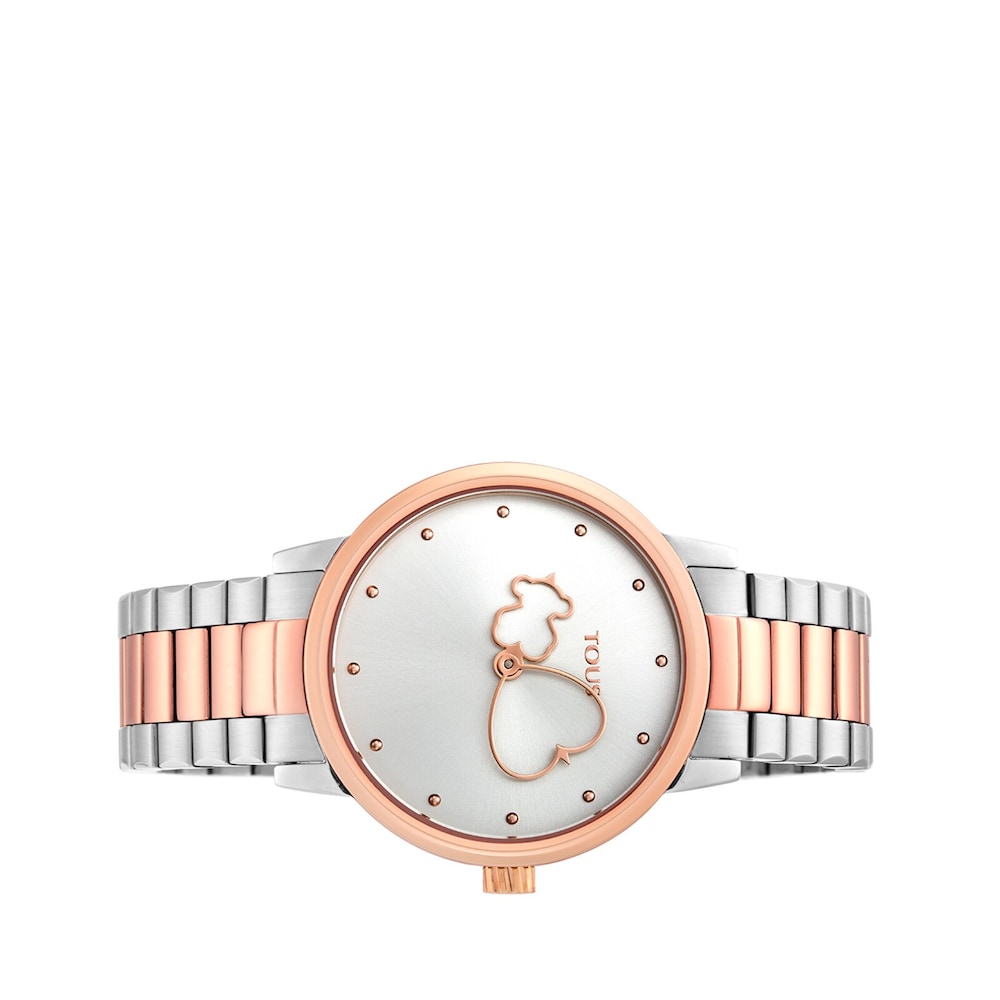 Two-tone rose IP-Steel Bear Time Watch Two-tone rose IP-Steel Bear Time Watch