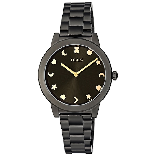 Black IP Steel Nocturne Watch with black dial image number 0