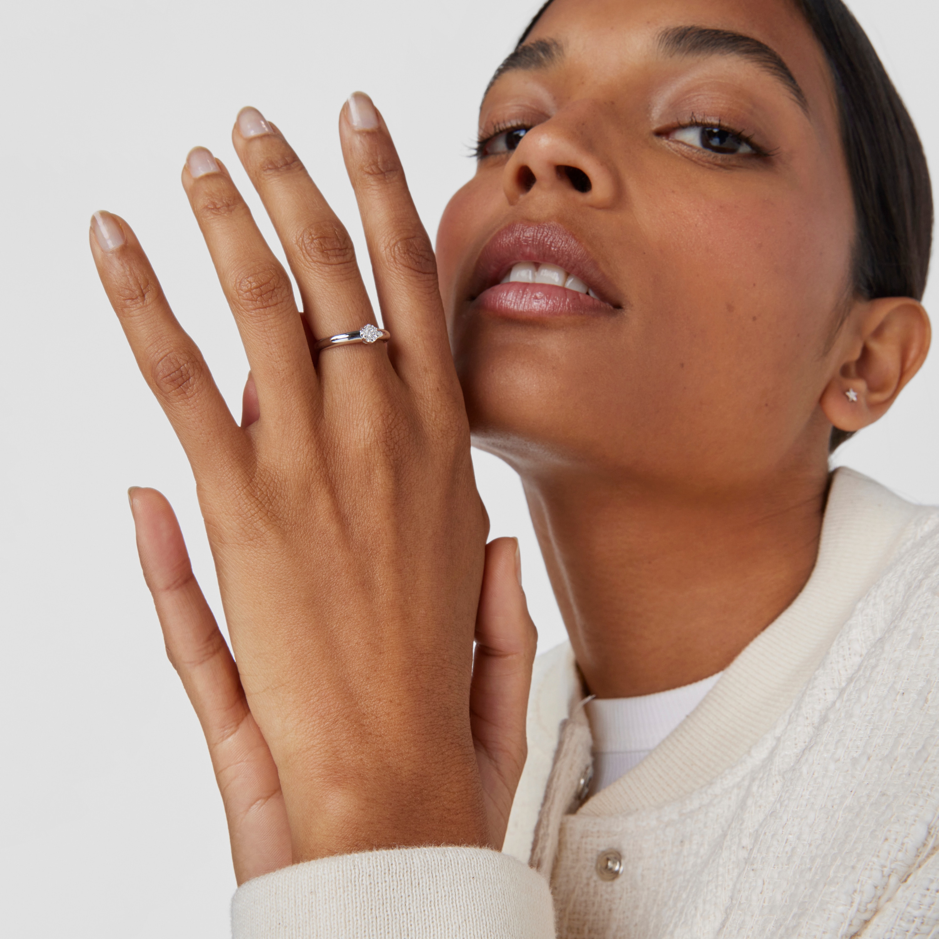 White Gold TOUS Diamond Ring with