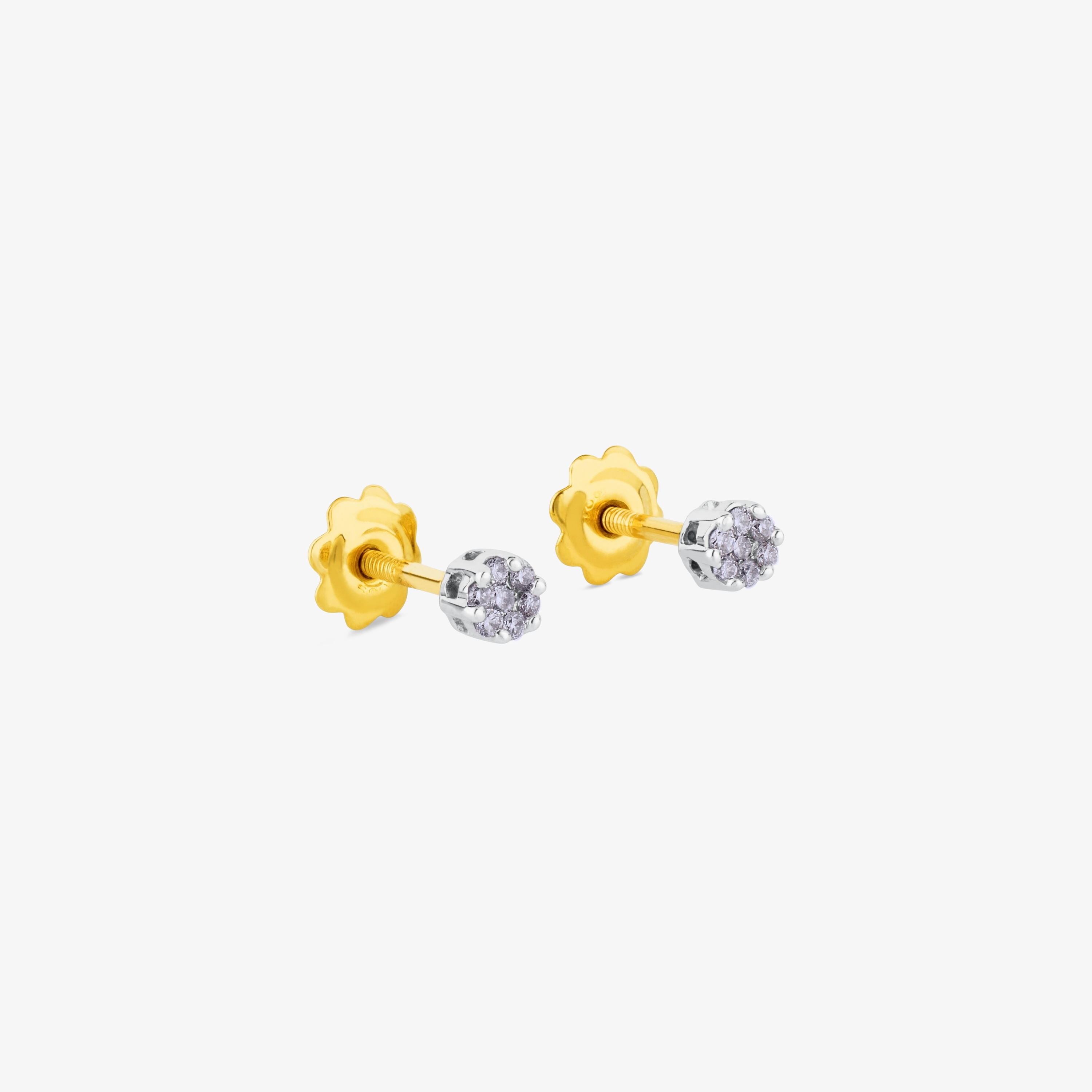 18K solid gold TOUS Diamonds Earrings 0.08ct