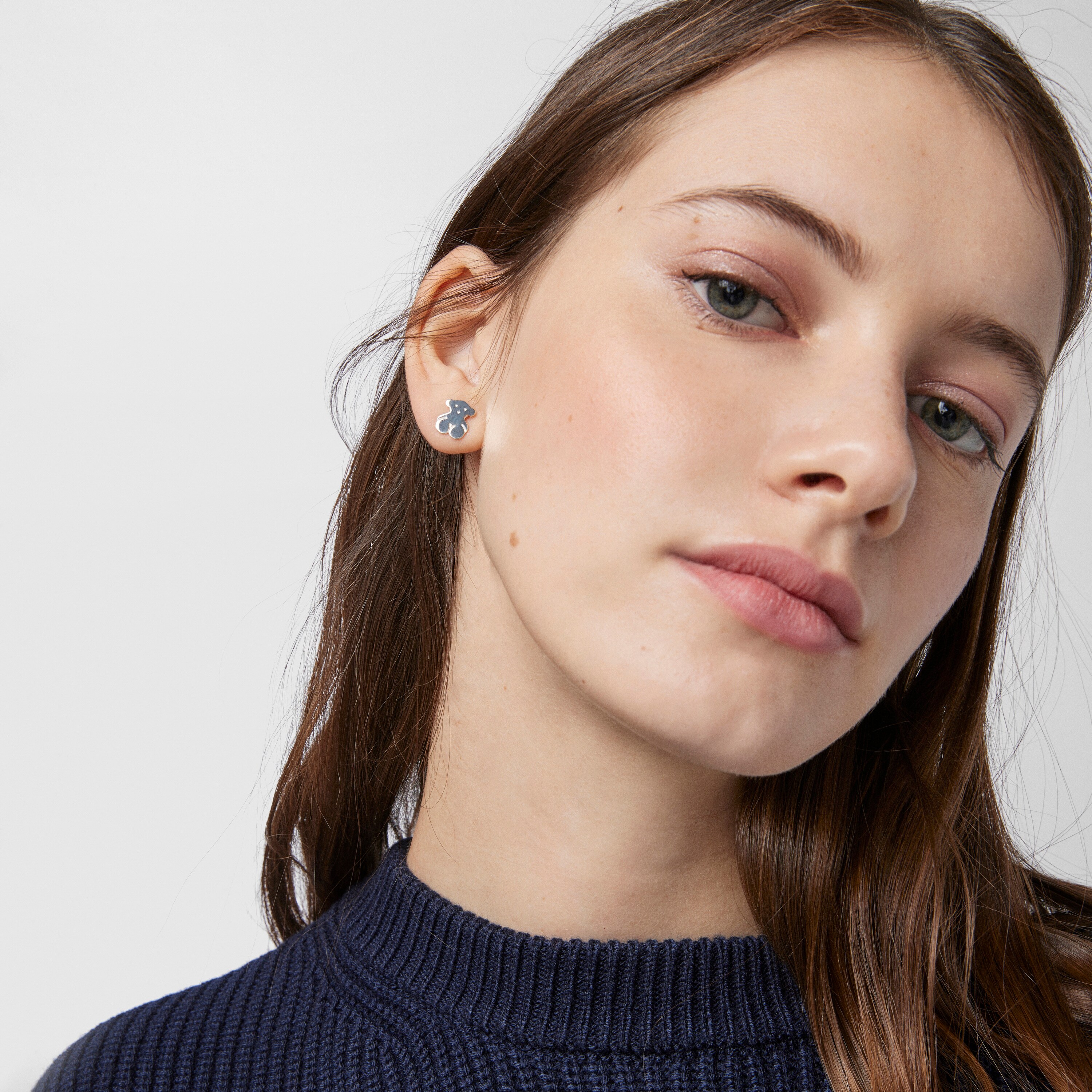 Silver TOUS Bear Earrings 1cm