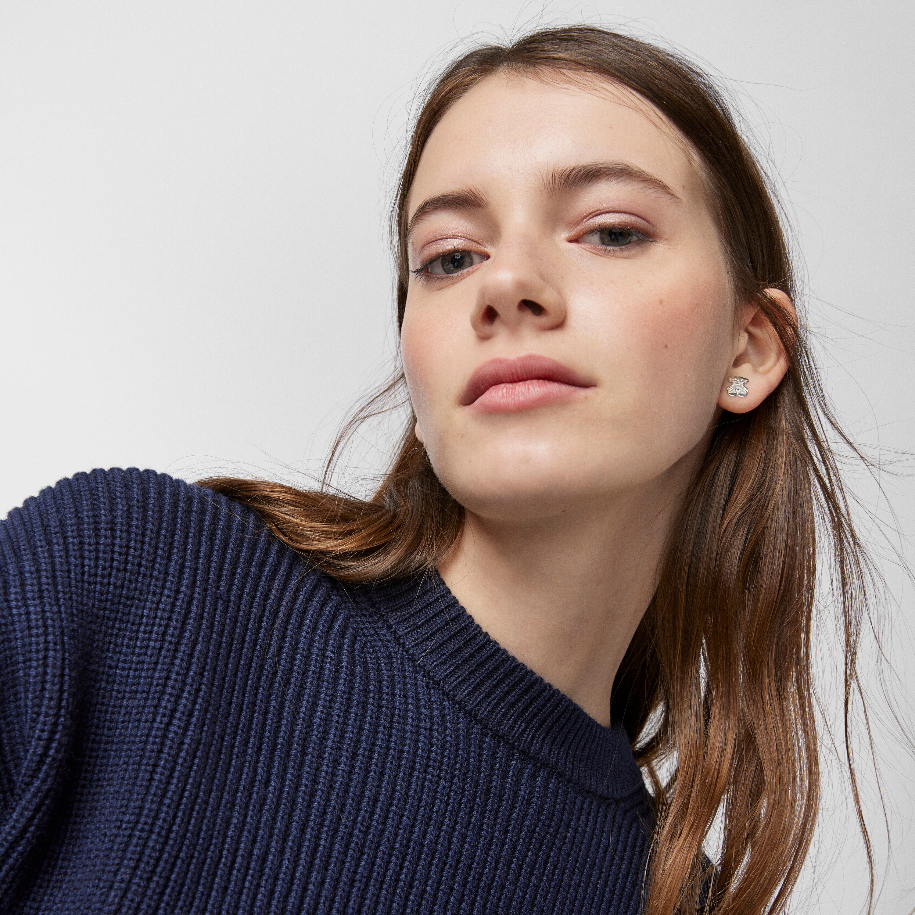 Silver TOUS Bear Earrings 1cm