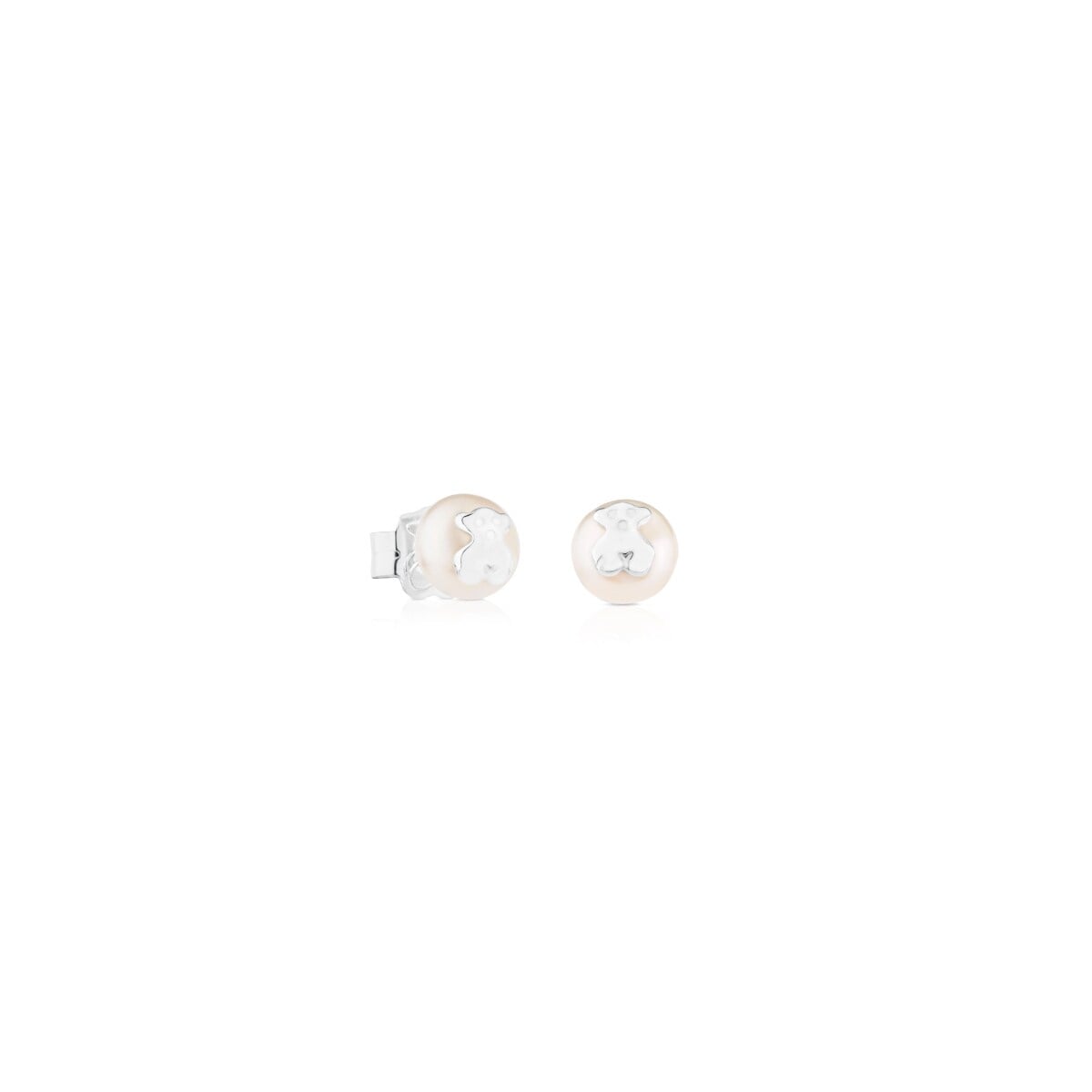 Silver TOUS Bear Earrings with pearls