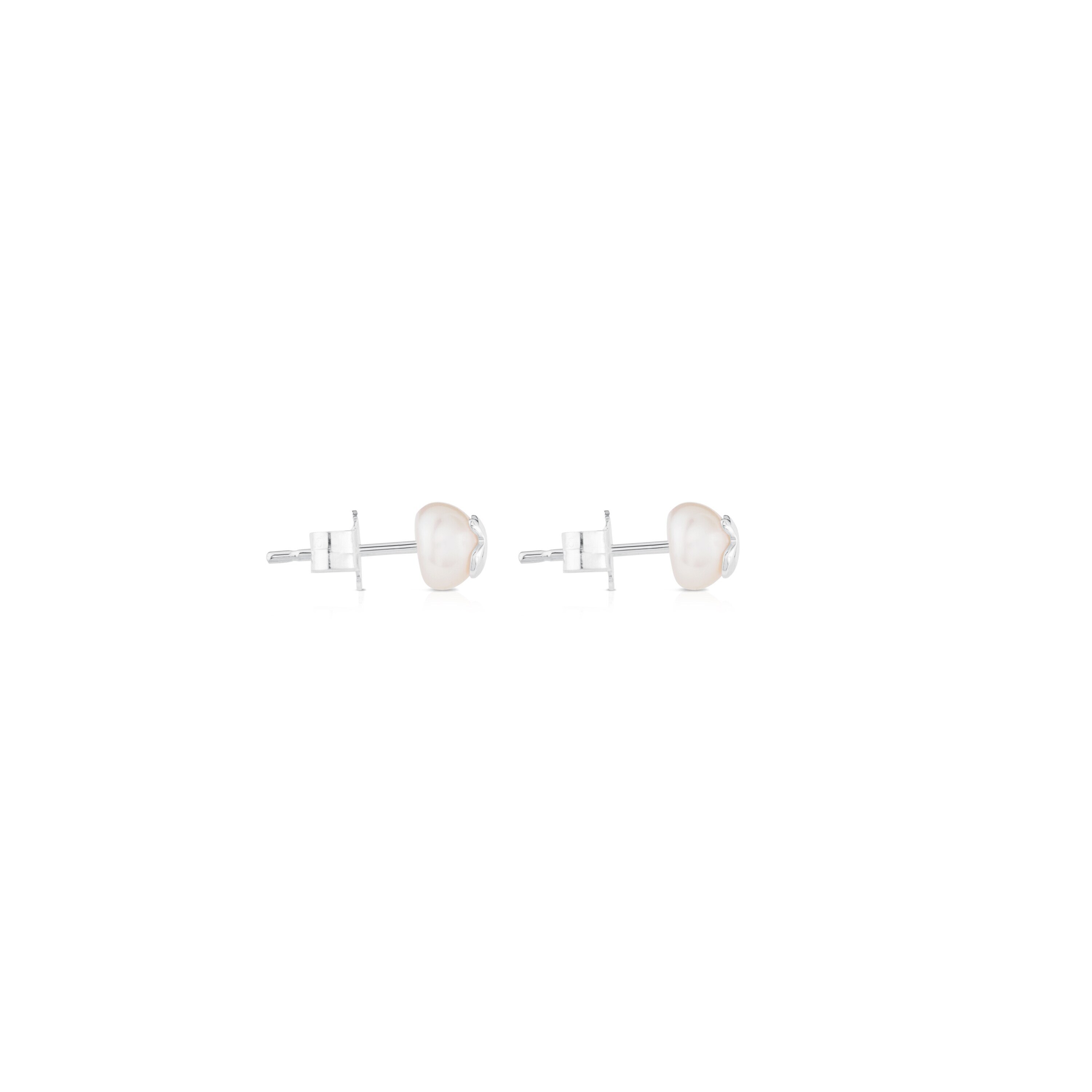 Silver TOUS Bear Earrings with pearls