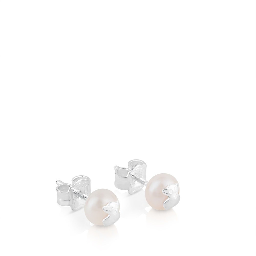 Pendientes de plata y perlas cultivadas Icon Pearl image number 3