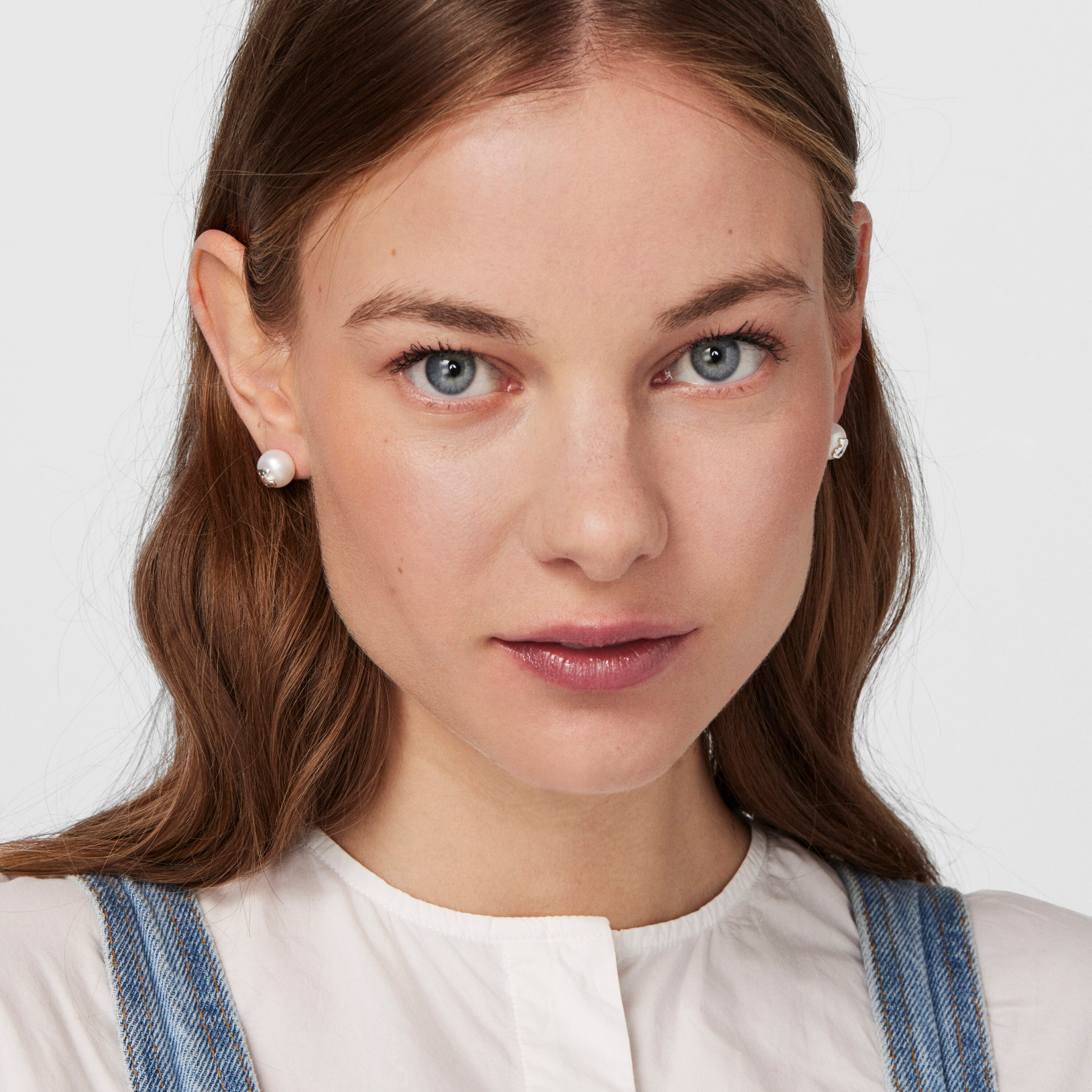 Silver TOUS Bear Earrings with pearls