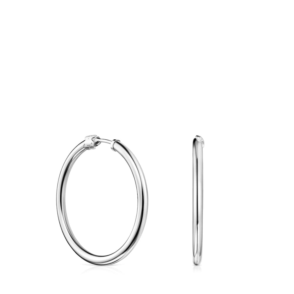 TOUS Basics Large Earrings in Silver