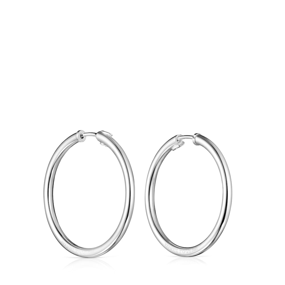 TOUS Basics Large Earrings in Silver