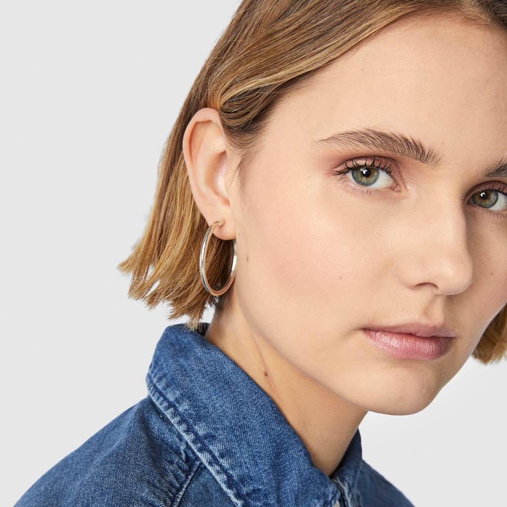 Brincos grandes TOUS Basics em Prata