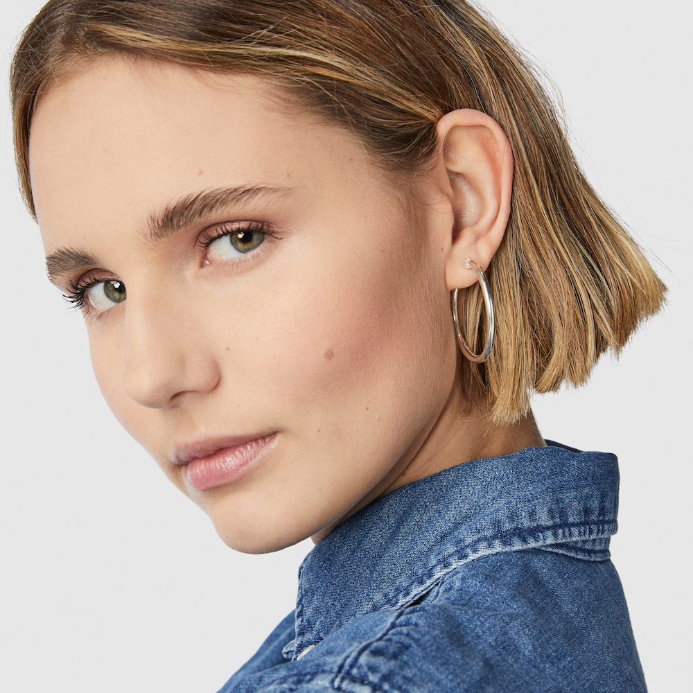 Brincos grandes TOUS Basics em Prata