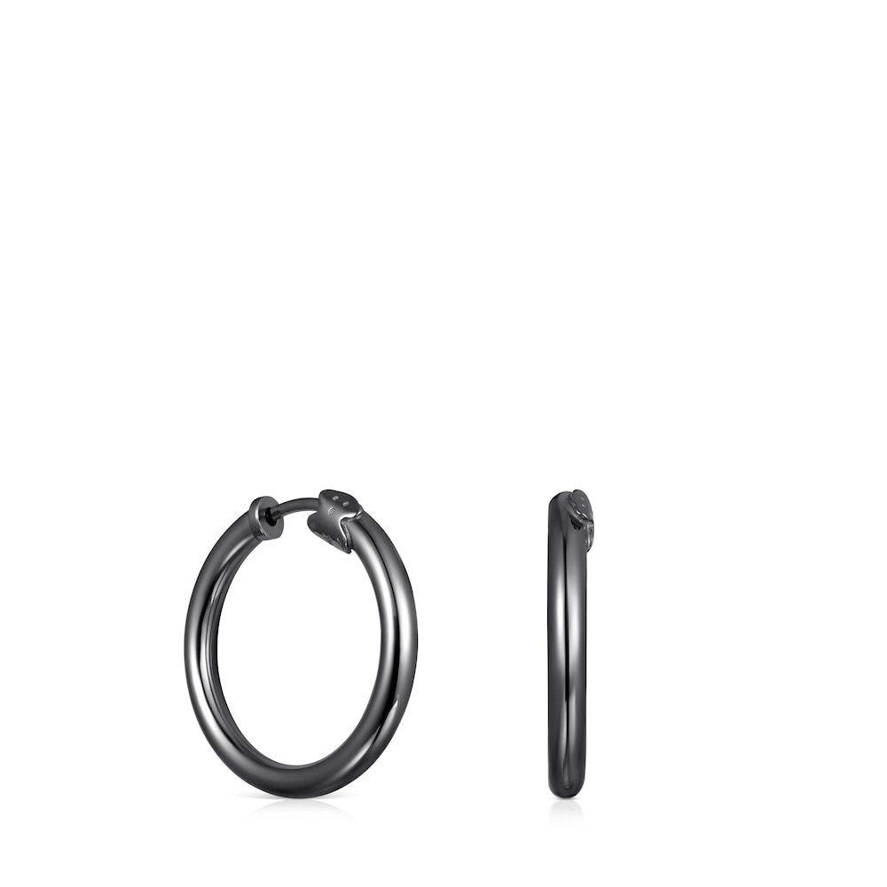 TOUS Basics small Earrings in Dark Silver