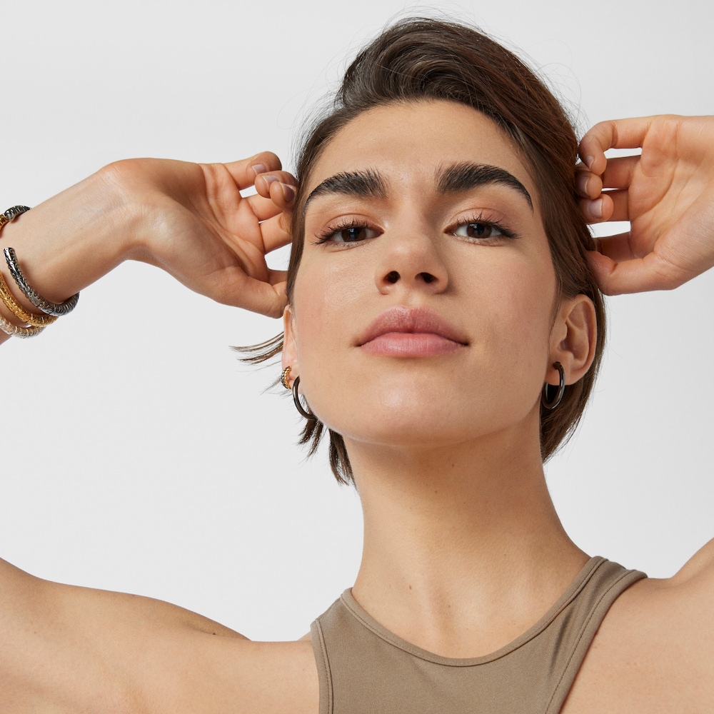 Pendientes aro peque&ntilde;os TOUS Basics de Plata Dark Silver