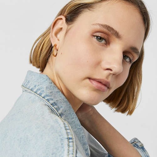 TOUS Basics small Earrings in Silver Vermeil